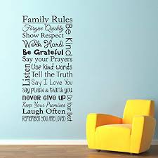 Amazon Com Family Rules Wall Decal Show Respect Use