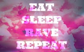 Looking for the best edm backgrounds? Eat Sleep Rave Repeat Text Pink Clouds Rave Edm Hd Wallpaper Wallpaper Flare