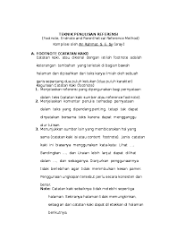 Doc Teknik Penulisan Referensi Footnote Endnote And Parenthetical Reference Method Aray Ari Academia Edu