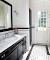 Farmhouse Black And White Bathroom