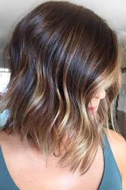 The charming effect of natural disheveled is in fashion. Balayage Bob Dark Hair Hairs London