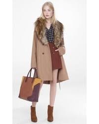 Next day delivery & free returns available. Extreme Faux Fur Collar Belted Coat 228 Express Lookastic