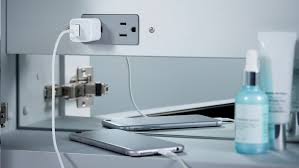 Hidden outlet inside the cabinet Robern Main Line Series Medicine Cabinets