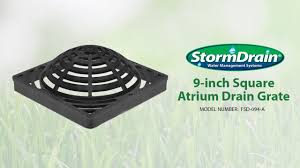 See more ideas about drainage grates, drainage, hardscape. Stormdrain Fsd 094 A 9 Inch Square Atrium Drain Grate Youtube