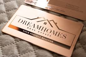 Mail (plastic gift card) email (egift card) card value. Rose Gold Metal Business Cards