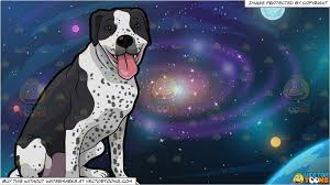 A Dog Taking A Quick Break To Chill And Galaxy Background Galaxy Background Chill Cartoon Clip Art