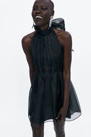 Organza Mini Dress View All Dresses Woman Zara Germany Mini Dress Black Gown Dress Dresses