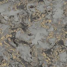 Dutch Wallcoverings Behang Marmer Grijs En Goud In 2020 Goud Behang Metallic Behang Marmeren Behang
