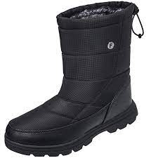 Silentcare Mens Winter Mid Calf Snow Boot Fur Warm Waterproof Slip On Mens Winter Boots Mens Snow Boots Mens Waterproof Snow Boots Best Winter Boots