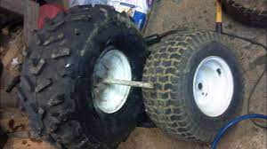 This video shows you how to take tire off and put back on. How To Mount Atv Tire On Lawn Tractor Rim Youtube