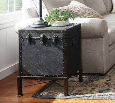 Gray trunk end table this is made of mdf and veneer stylish trunk and end table in one. Ludlow 18 5 Trunk End Table Pottery Barn