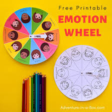 Emotion Wheel Free Printable Design Adventure In A Box