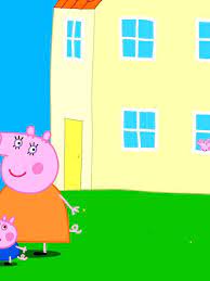 In that window, another kid. Peppa Pig House Wallpaper Ixpap