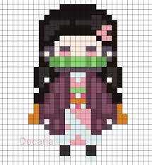 nezuko artist docaria pixel art pixel art pattern pattern art