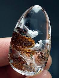 85 6ct Natural Reverse Side Carving Bird Ghost Crystal Quartz Pendant Polished Rocks And Gems Gemstone Art Minerals And Gemstones