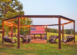Fire pits are becoming more common features of outdoor living spaces, and they can add real flair (and flare!) to your backyard. Learn How To Build Your Own Dreamy Backyard Pergola With Swings And A Fire Pit