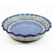 Here is a wonderfully sized bowl by the zaklady cermicazne in boleslawiec poland. Large Ruffled Pie Plate 826 Polish Pottery Pottery Ceramic Pottery