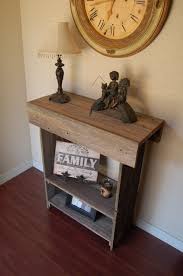 Pin By Brittany Sarver On Wood Rustic Console Tables Rustic Entryway Table Diy Pallet Furniture
