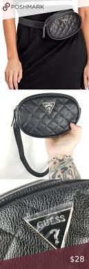 Guess Quilted Belt Bag Or Crossbody Faux Leather In 2020 Belt Bag Faux Leather Zipper Bags