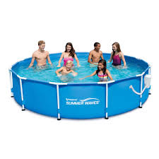 Swimming Pool Set With Filter Pump System 12 X30 Metal Frame Above Ground Pools Summerwaves Summer Waves Swimming Pools Best Above Ground Pool
