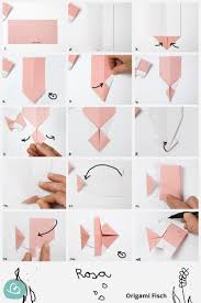 Ich stelle selbst papierperlen her aus selbst entworfenem und selbst bemalten papier. Fisch Rosa Falten Origami Anleitung Mit Pdf Vorlage Wunderbunt De