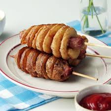 You Ll Be Blown Away By This Savory Hot Dog Tornado Hot Dog Recipes Dog Recipes Recipes