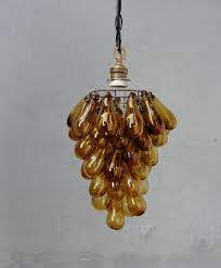Egyptian Grape Lamp Glass Drop Chandelier Ceiling Light With Etsy Chandelier Ceiling Lights Ceiling Lights Glass Lamp