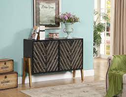 Four Door Sideboard In Gray Gold Coast To Coast Imports Home Gallery Stores Furniture Living Room Diy Black Sideboard