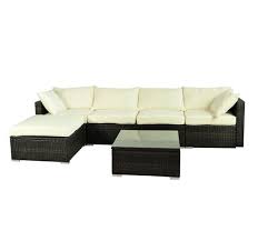 Outsunny 6 Piece Outdoor Patio Pe Rattan Wicker Sofa Sectional Furniture Set Deluxe Walmart Com Sectional Furniture Patio Sofa Furniture Sofa Set