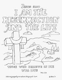 Coloring Pages For Kids By Mr Adron I Am The Resurrection And The Life Coloring Pag Sunday School Coloring Pages Bible Verse Coloring Page Christian Coloring