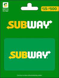 Later they have come with different branches. Subway 15 500 Gift Card 0 10 Removed At Checkout Kroger