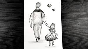 There is an attraction for a daughter in the heart of a father. Father S Day Drawings From Daughter Father S Day Special Drawing Pencil Sketching Youtube