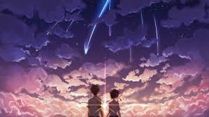 Jeux vidéo, cinéma, célébrités, charme, nature, art digital. Taki And Mitsuha Your Name Anime Comet Clouds Wallpaper Fond D Ecran Ordinateur Fond D Ecran Ordi Fond D Ecran Dessin