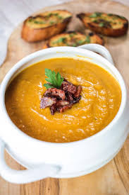 Spiced Red Lentil And Bacon Soup Recipe Globe Scoffers Recipe Lentil And Bacon Soup Soup Maker Recipes Bacon Soup Recipes