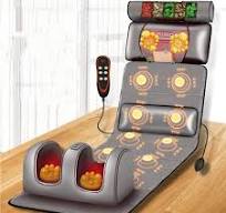 Ganzkörper-Massagematte mit Wärme, 10 Vibrationsknoten, verstellbare Kissen  & Heizkissen für Nacken- und Rückenmuskulatur Entspannung - Ultimatives ...