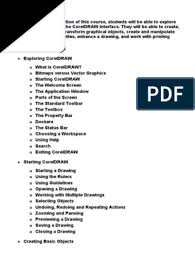 Coreldraw graphics suite x7 lietotni (turpmāk vienkārši coreldraw) var atvērt vairākos. Coreldraw Syllabus And Lessons Pdf Page Layout Image Editing