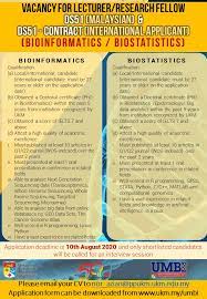 Find newly announced lecturer job vacancies 2019 across india first on fresherslive. Vacancy For Lecturer Research Fellow Ukm Medical Molecular Biology Institute
