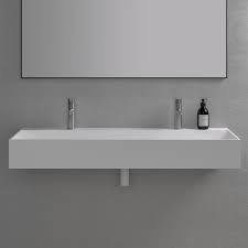 double wall hung basin in 1200mm