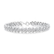 I had an idea for ring and he met every detail on my wish list. Sterling Silver S Link Diamond Bracelet 1 4ctw Reeds Jewelers