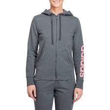 Adidas Sweatshirtjacke Fitness Soft Damen Dunkelgrau Rosa Grosse Xs Von Decathlon Ansehen