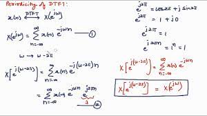 Unfortunately i can't find a formula for the frequency spectrum in my documents. Periodicity Of Dtft Youtube