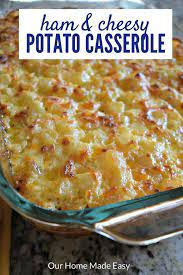 Ham And Cheesy Potato Casserole Recipe Cheesy Potato Casserole Recipes Leftover Ham Recipes