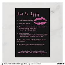 Lip Kiss Pink And Black Application Instructions Zazzle Com In 2020 Lips Kiss Pink Hot Pink Lips