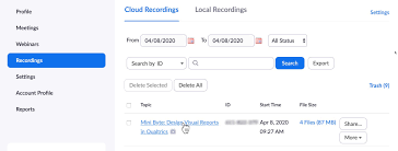 Downloading Your Zoom Cloud Recordings Division Of Information Technology