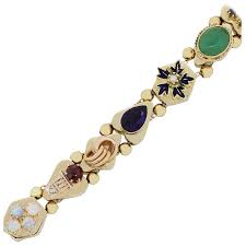 14 Karat Yellow Gold Multi Gemstone Slide Bracelet Bracelets Gold Diamond Yellow Gold Bracelet Gemstone Bangle Bracelets