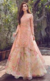 Find bridal gown embroidery manufacturers from china. Designer Party Ware Fancy Embroidery Work Separately Top With Gown Einayacollection