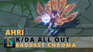 Kda All Out Ahri Ruby Chroma League Of Legends Youtube