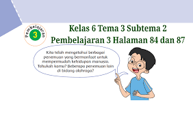 Kunci Jawaban Buku Tematik Tema 3 Kelas 6 Halaman 84 Dan 87 Koesrow