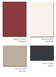 Colour Pallet With Silver And Bordeaux Interior Paint