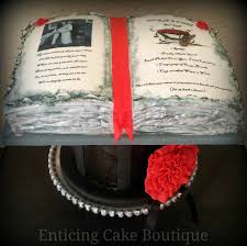 Gothic 3d Recipe Book Wedding Cake Made With Fondant And Buttercream Containing A Picture Of The Wedding Couple With Couture Cakes Wedding Book Wedding Cakes
